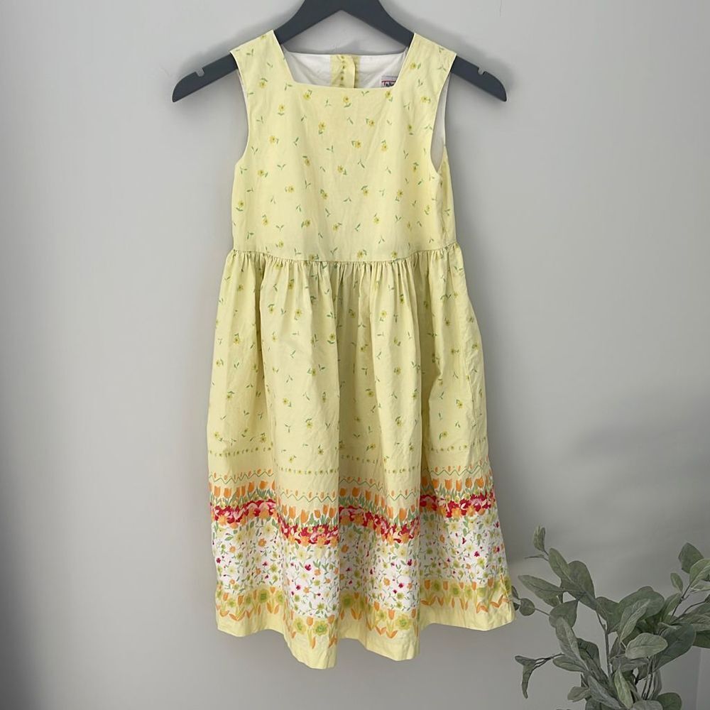 Talbots Kids Cotton Dress. Yellow. Size 7